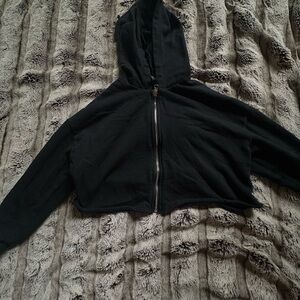 Art Class Black Hooded Bomber Jacket